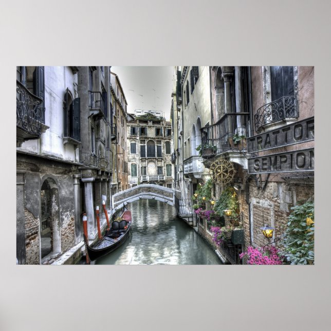 Stadscen i Venedig Poster (Framsidan)