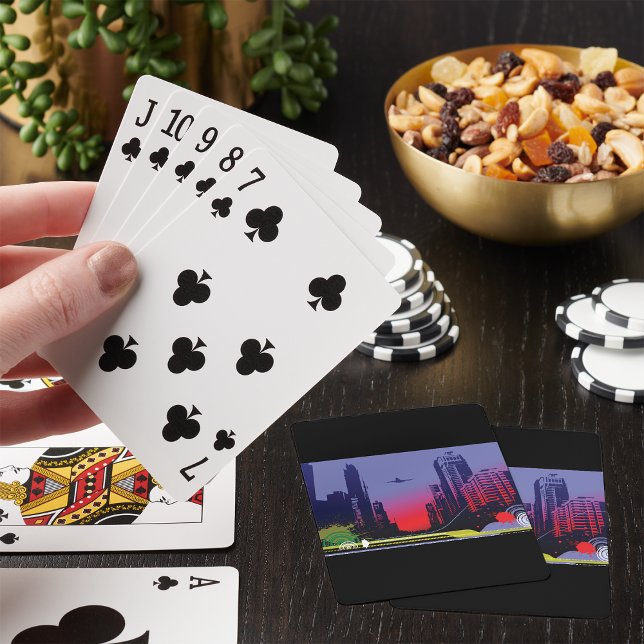 Stadscen på Dusk-uppspelningskort Casinokort (Skapare uppladdad)