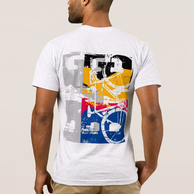 stadscykel mode stil tee shirt (Baksida)