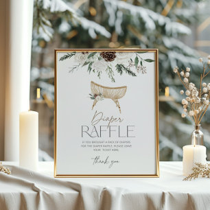 Städsegrön Baby det är kallt ute blöja lotteri Pos Poster