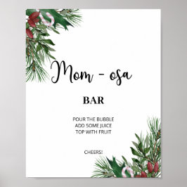 Städsegrön jul vinter Mon-osa bar Poster