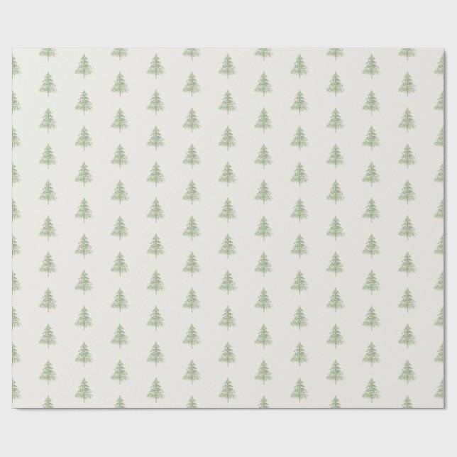 Städsegrön julgran Sälggrön Presentpapper (Platt)