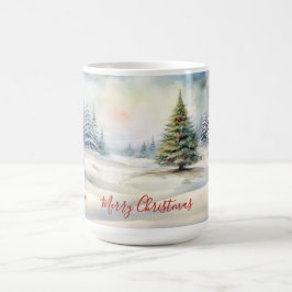 Städsegrön julgran Vintage-mugg Kaffemugg