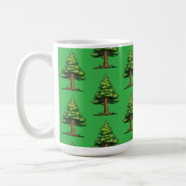 Städsegrön skog kaffemugg