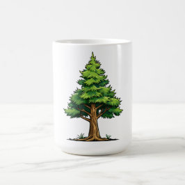 Städsegrön skog kaffemugg