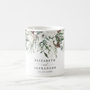 Städsegrön vinter Jul Bröllop Kaffemugg