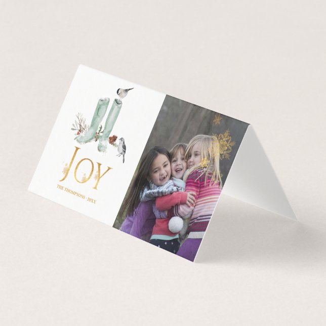 Städsegrön - Vintertid Vinterlandskaps Jul Foto Kort (Framsida)