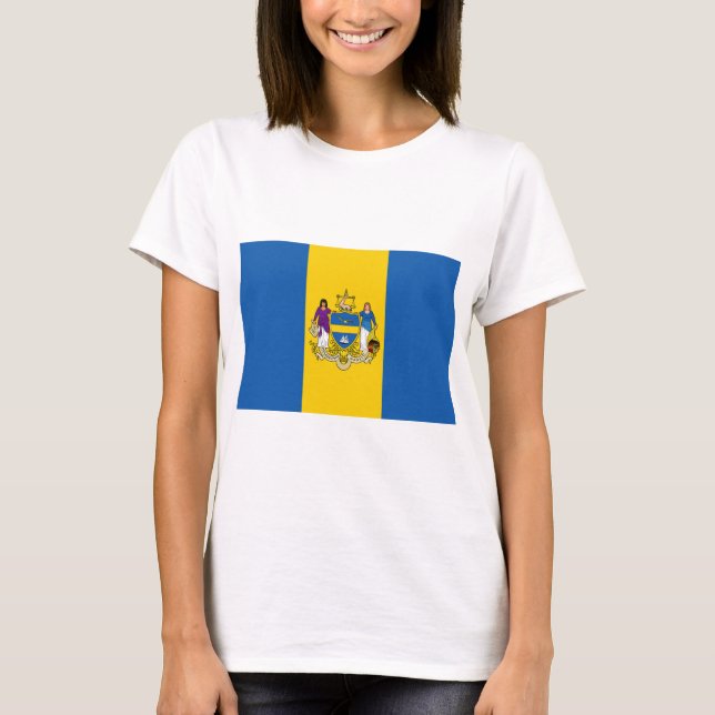 Stadsflagga för Philadelphia (Pennsylvania) T Shirt (Framsida)