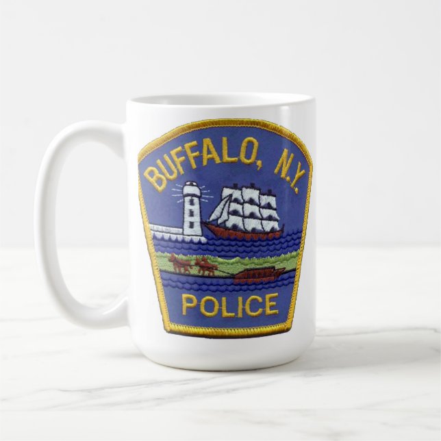 Stadsförsegling Buffalo-Buffalo-polisen Kaffemugg (Vänster)