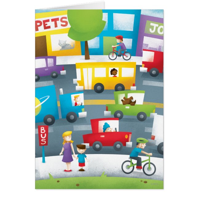 Stadsgata Hälsningskort (Framsidan)