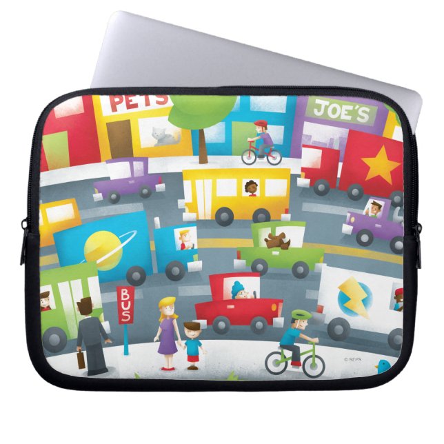 Stadsgata Laptop Sleeve (Framsidan)
