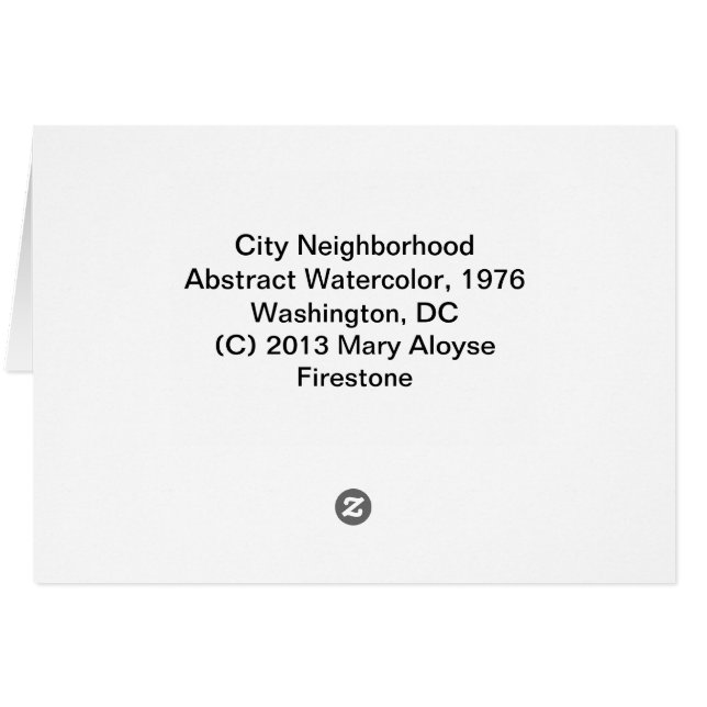 Stadsgrannskap Hälsningskort (Baksidan Horizontal)