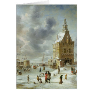 Stadsgrinden av Hoorn Hälsningskort