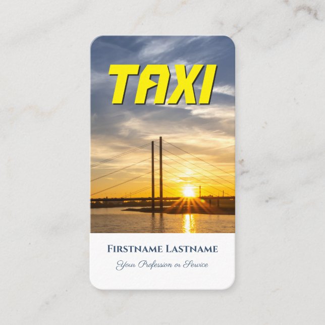 Stadsguide för förarhytten i Taxi Visitkort (Framsida)