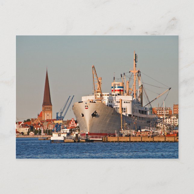 Stadshamn i Rostock (Tyskland) Vykort (Framsida)