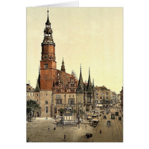 Stadshus, Breslau, Silesia, Tyskland (dvs. Wrocla) Hälsningskort