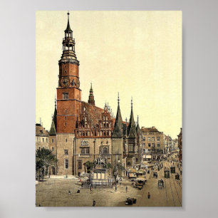 Stadshus Breslau, Silesia, Tyskland (dvs., Wrocla Poster
