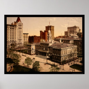 Stadshus i New York City 1900 Poster