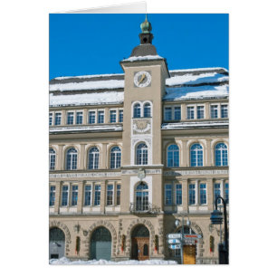 Stadshus i St Moritz, Schweiz Hälsningskort