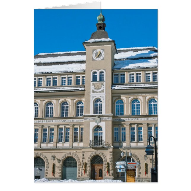 Stadshus i St Moritz, Schweiz Hälsningskort (Framsidan)