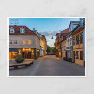 Stadshus i vintage resor Odense Danmark Vykort