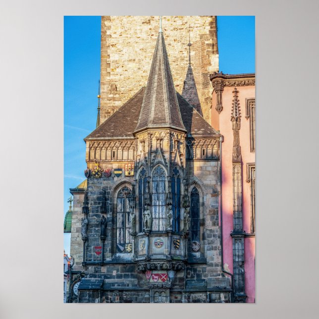 Stadshuschapel på det gamla stadstorget - Prag Poster (Framsidan)