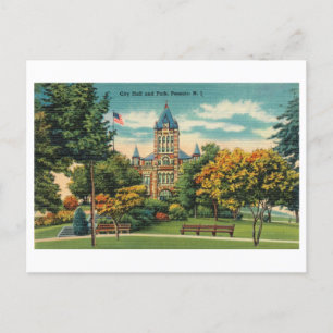 Stadshuset i Passaic, New jersey, Vintage resor Vykort
