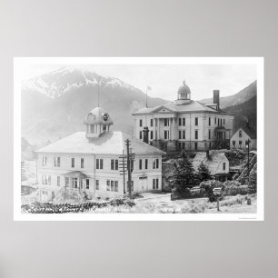 Stadshuset Juneau Alaska 1918 Poster