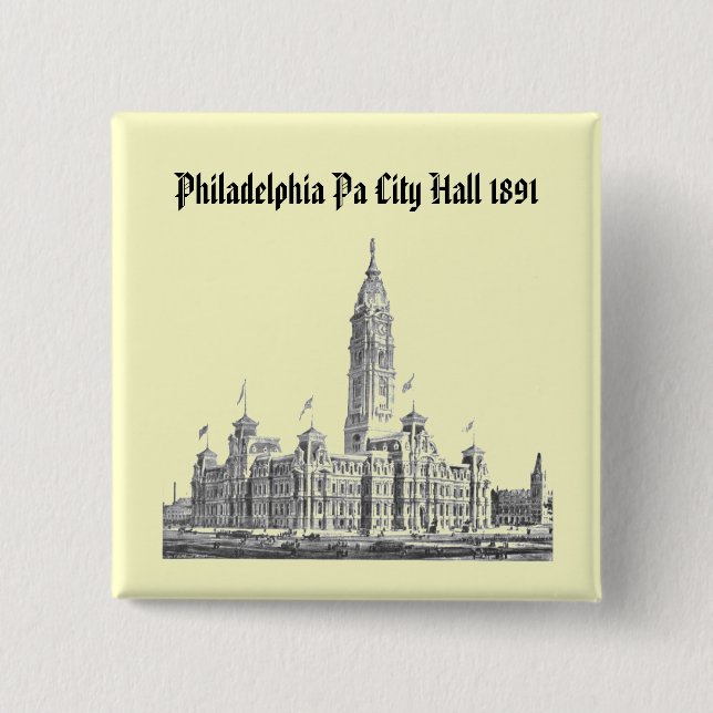 StadshusPhiladelphia PA 1891 Knapp (Framsida)