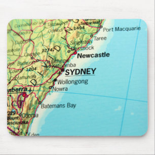 Stadskarta av Sydney i Australien Musmatta