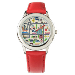 Stadskartamönster Armbandsur