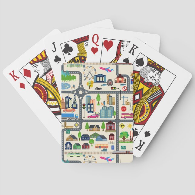 Stadskartamönster Casinokort (Baksidan)