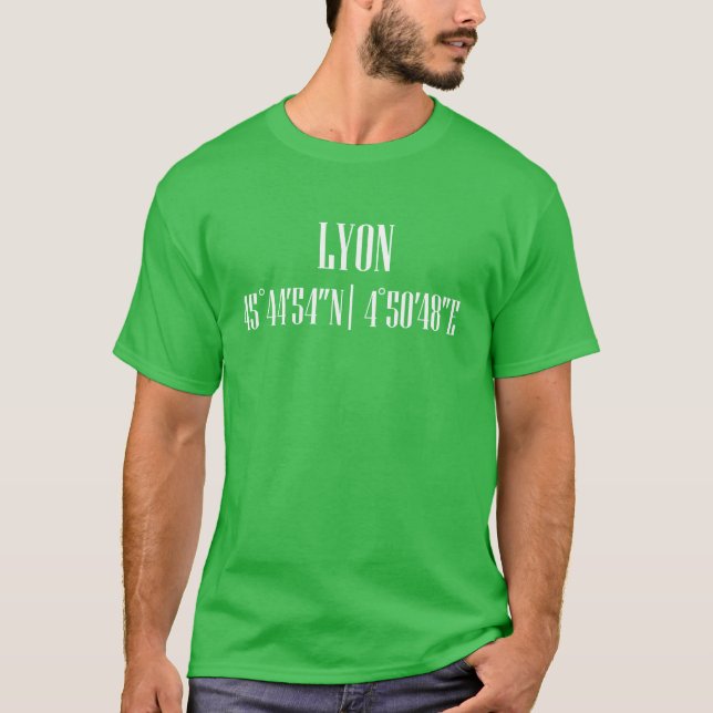 Stadskoordinater Lyon rolig T Shirt (Framsida)