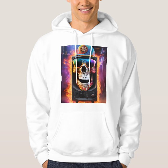 Stadslag: DJ i Cityscape Hoodie (Framsida)