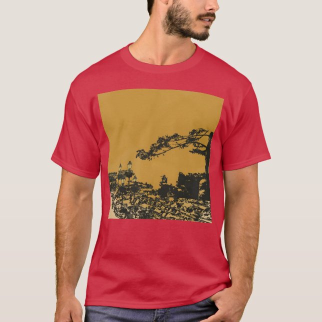 Stadslampor och är roliga t shirt (Framsida)