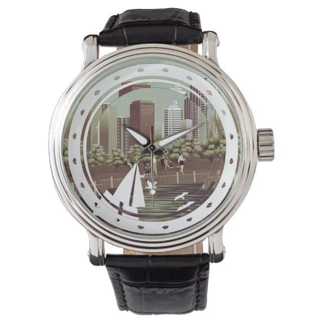 Stadslandskap Armbandsur (Framsida)