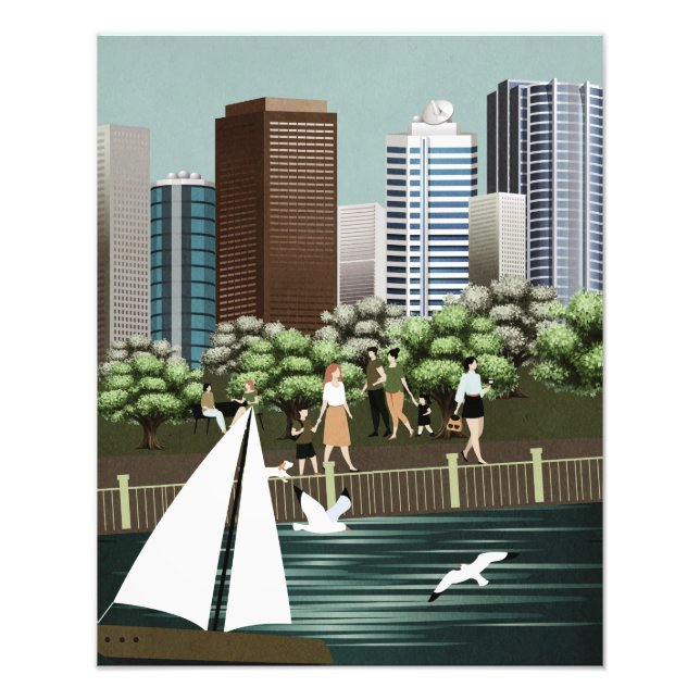 Stadslandskap Fototryck (Framsidan)