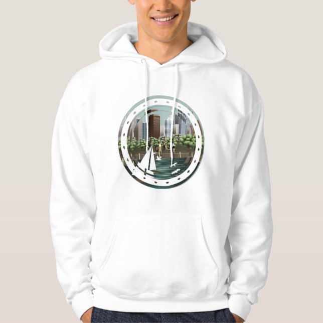 Stadslandskap Hoodie (Framsida)