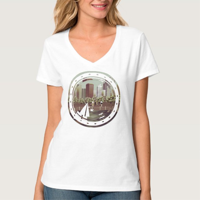 Stadslandskap T-Shirt (Framsida)