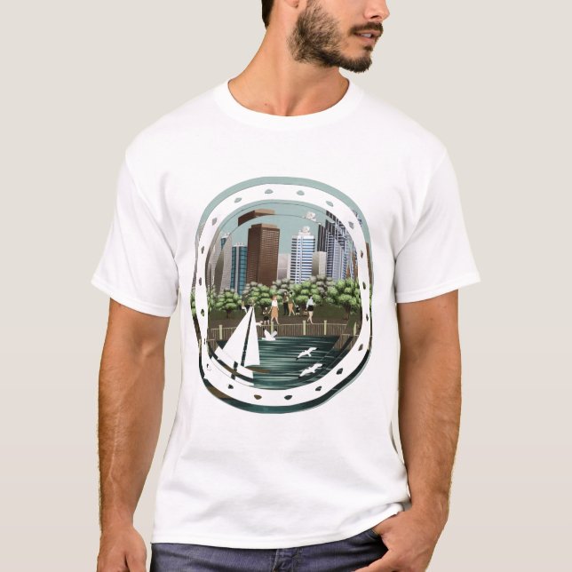 Stadslandskap T Shirt (Framsida)