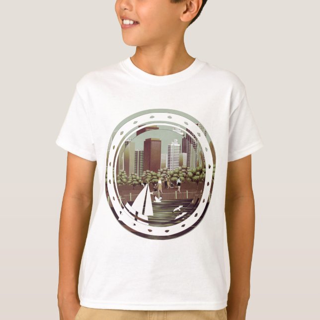 Stadslandskap T-Shirt (Framsida)