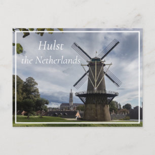 Stadsmolen Kvarn, Hulst, Nederländerna Vykort