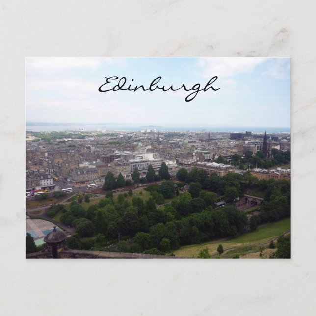 stadspark i edinburgh vykort (Framsida)