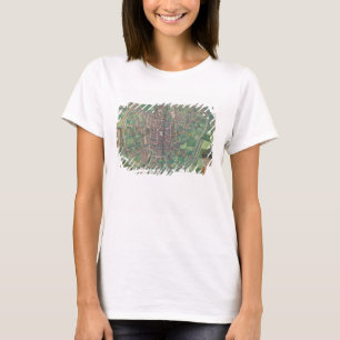 Stadsplan av Bryssel, från 'den Civitates Orbis Tee Shirt
