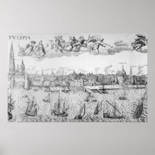 Stadsplanen för Antwerpen, 1549 Poster