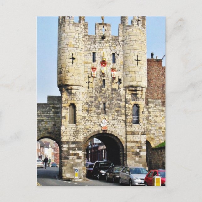 Stadspoort in York in North Yorkshire Vykort (Framsida)