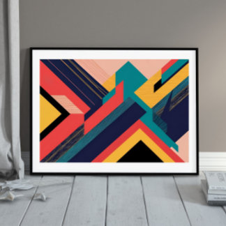 Stadsrytm: Geometri för fet pil Poster