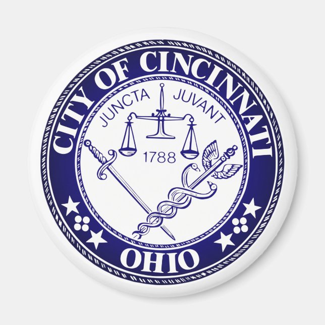 Stadssätet Cincinnati, Ohio Magnet (Framsidan)
