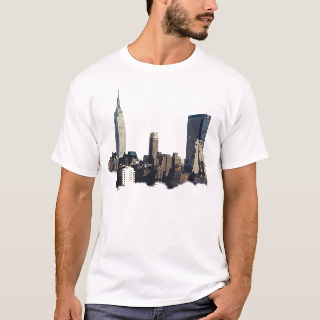 StadsScape New York horisont Tee Shirt (Framsida)