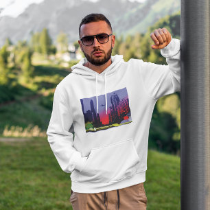 Stadsscen i Dusk Hoodie